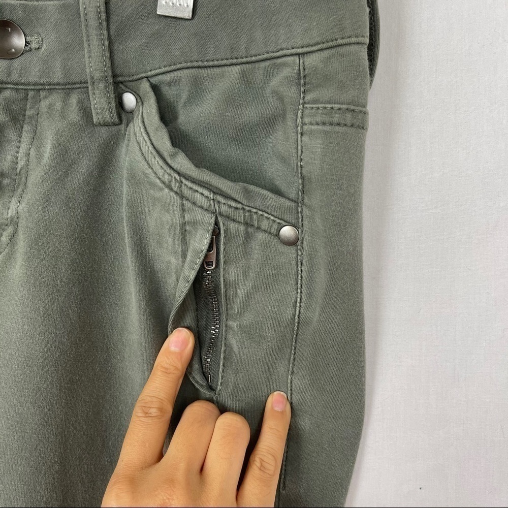 Anthro Marrakech olive green stretch skinny jeans - Picture 2 of 11